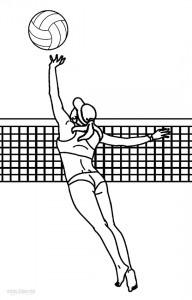 printable volleyball coloring pages for kids