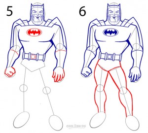 How to Draw Batman Step 3