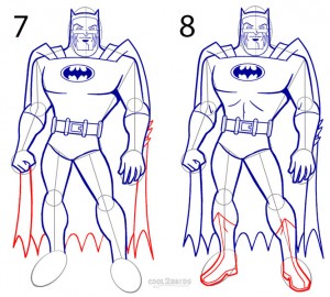 How to Draw Batman Step 4