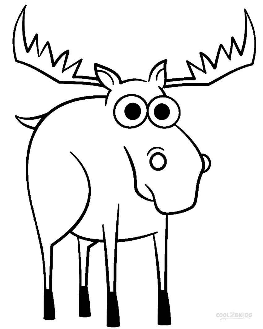 Printable Moose Coloring Pages For Kids