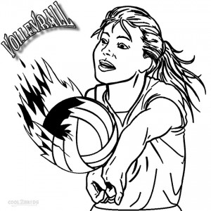Printable Volleyball Coloring Pages