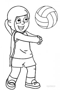 printable volleyball coloring pages for kids