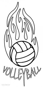 printable volleyball coloring pages for kids