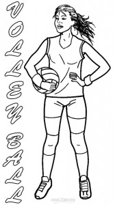 printable volleyball coloring pages for kids