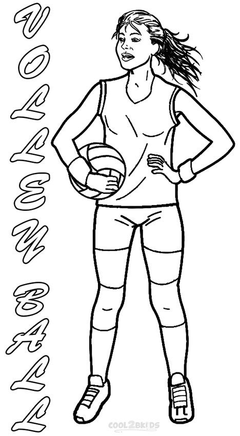 volleyball coloring printable cool2bkids template