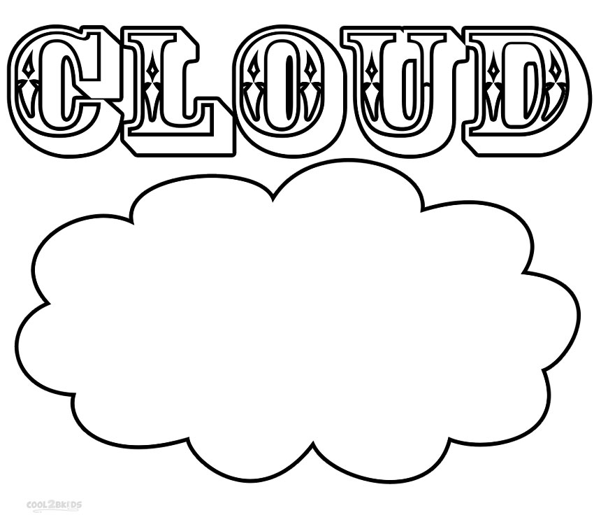 Printable Cloud Coloring Pages For Kids