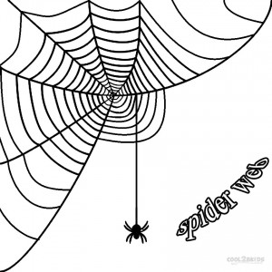 Corner Spider Web Coloring Page