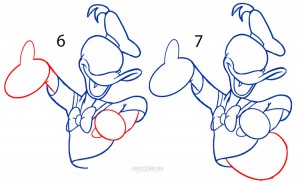 How to Draw Donald Duck Step 3