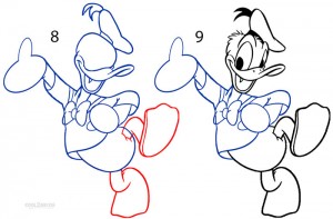 How to Draw Donald Duck Step 4