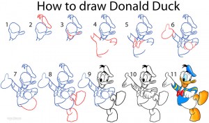 How to Draw Donald Duck Step by Step