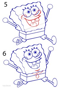 How to Draw Spongebob Step 3