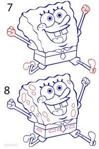 How to Draw Spongebob Step 4