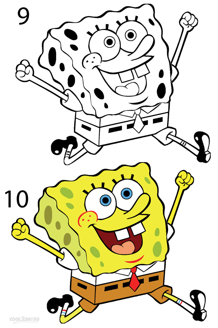 How to Draw Spongebob (Step by Step Pictures)