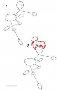 How to Draw Tinkerbell Step 1