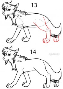 How to Draw a Cartoon Wolf Step 7