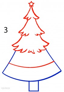 How to Draw a Christmas Tree Step 3