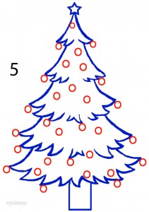 How to Draw a Christmas Tree Step 5