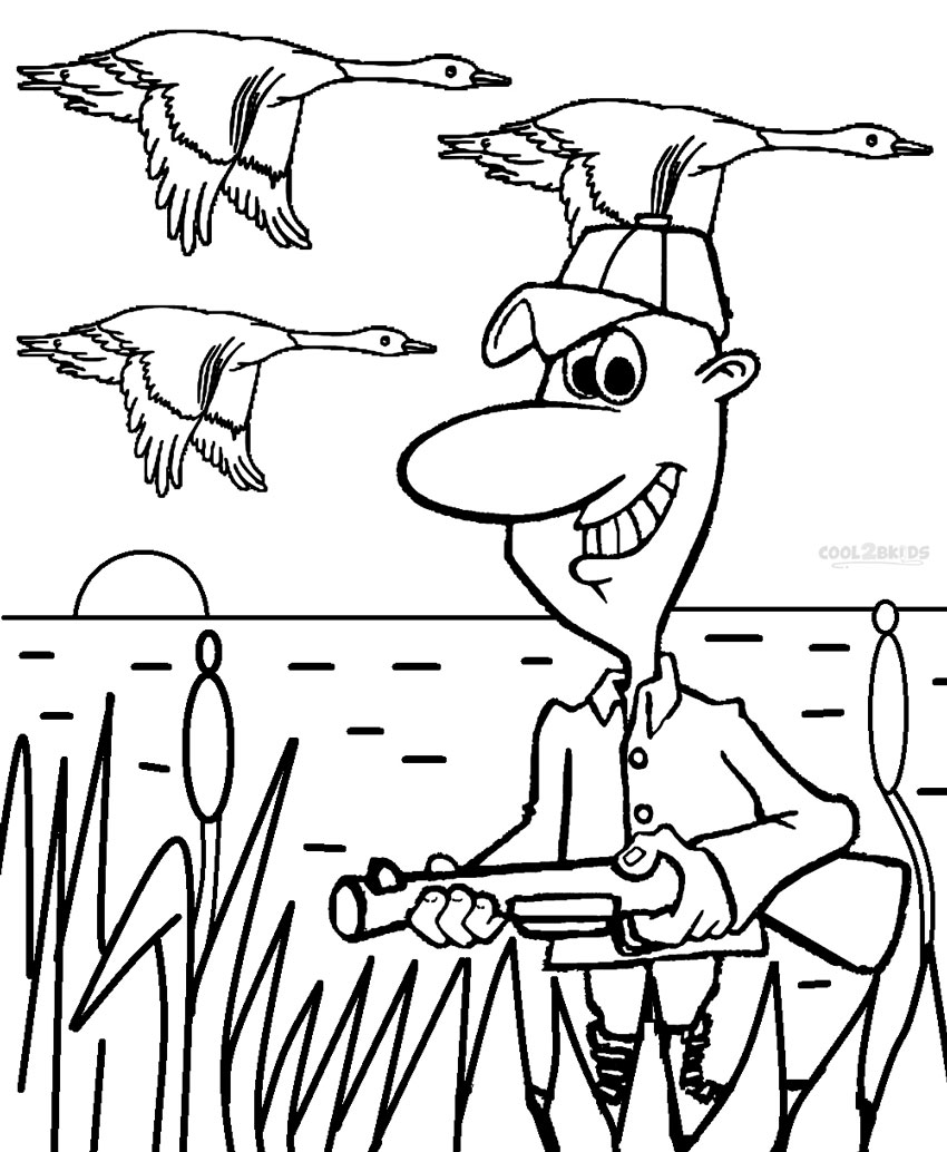 Deer Hunting Coloring Pages For Kids 5