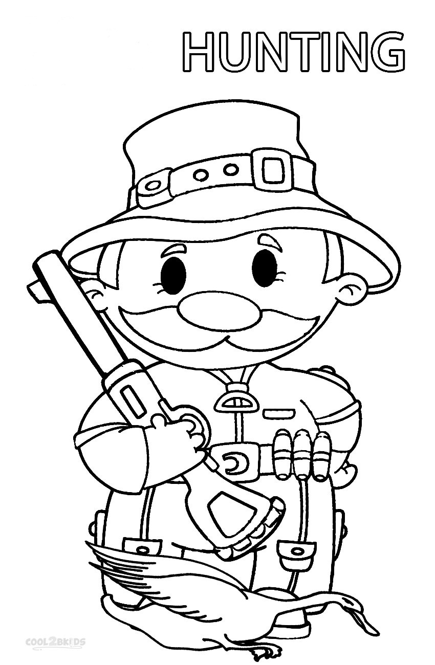 Printable Hunting Coloring Pages For Kids