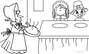 Pilgrim Family Coloring Pages