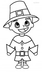 Pilgrim Hat Coloring Pages Printable