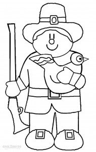 Pilgrims Coloring Page