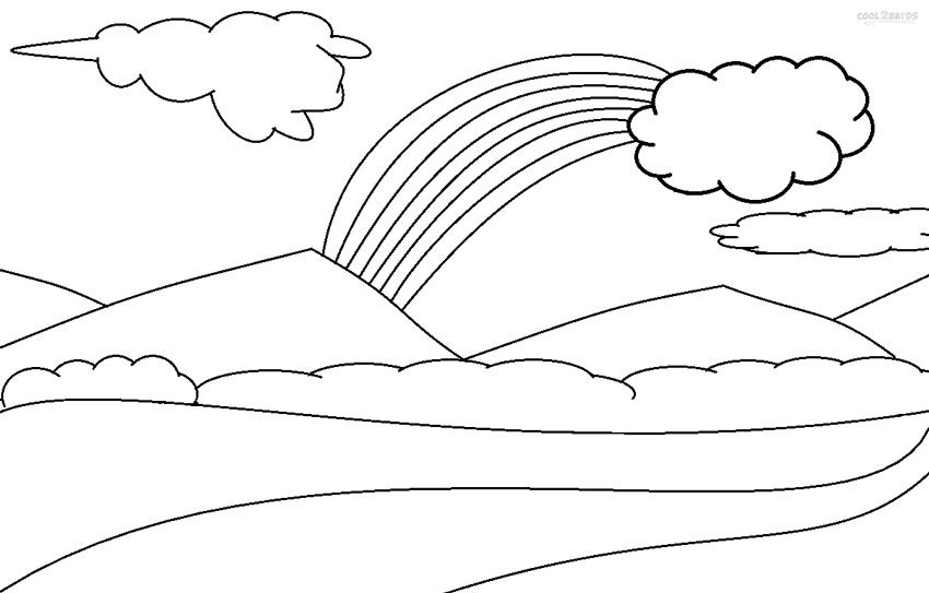 Printable Cloud Coloring Pages For Kids