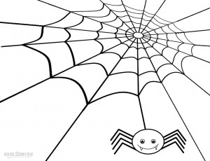 Spider Web Coloring Pages for Kids