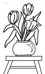 Tulip Coloring Pages for Kids