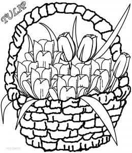 Tulip Printable Coloring Pages