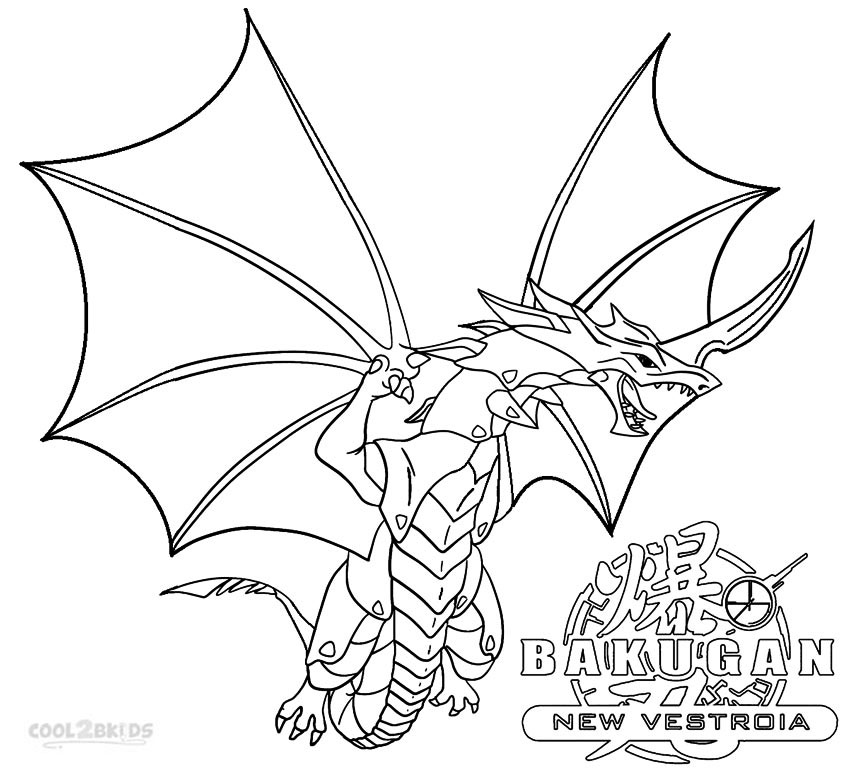 Coloriage Bakugan Drago A Imprimer