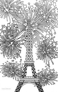 Coloring Pages of Fireworks