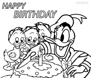 Donald Duck Birthday Coloring Pages