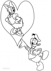 Donald and Daisy Duck Coloring Page