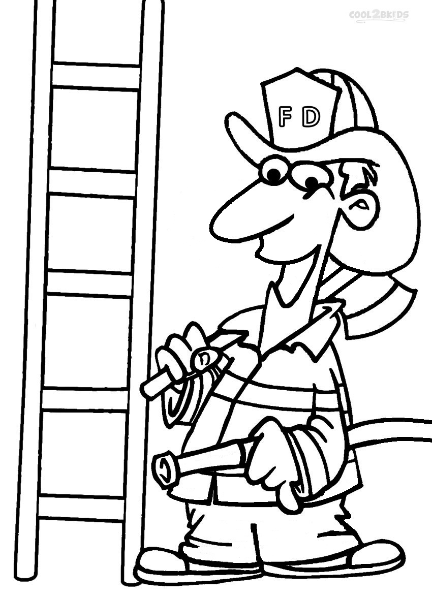 Fireman Coloring Book Coloring Pages