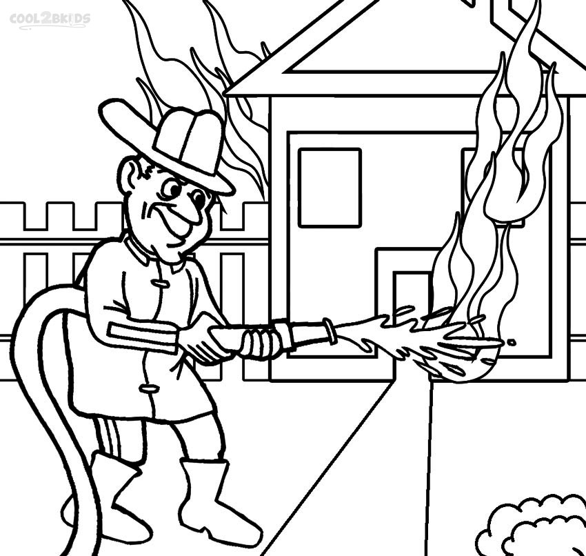 Fireman Coloring Pages For Kids Coloring Pages