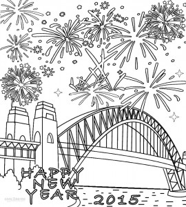 Firework Coloring Page