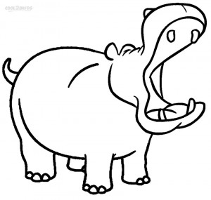 Hippo Coloring Pages for Kids