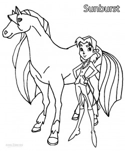 Horseland Coloring Pages Sunburst