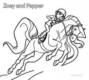 Horseland Coloring Pages Zoey and Pepper