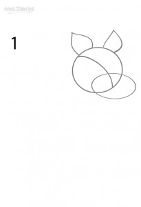 How to Draw a Reindeer Step 1