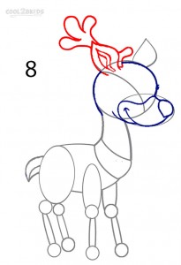 How to Draw a Reindeer Step 8