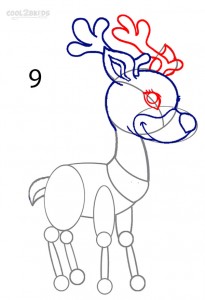 How to Draw a Reindeer Step 9