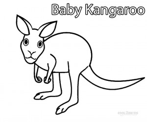 Kangaroo Baby Coloring Pages