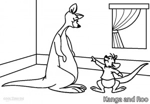 Kangaroo and Roo Coloring Pages