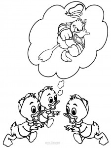 Mad Donald Duck Coloring Page