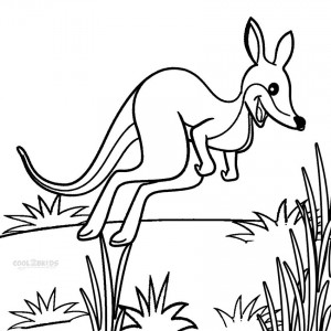 Printable Kangaroo Coloring Pages