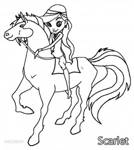 Scarlet Horseland Coloring Pages