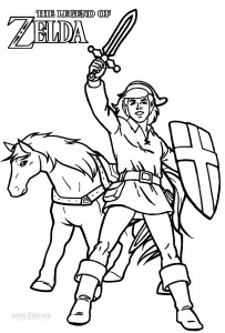 Zelda Link Coloring Pages