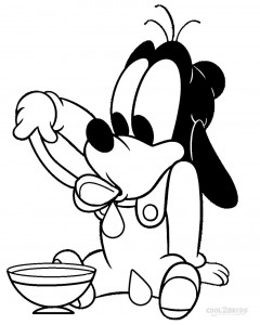 Baby Goofy Coloring Pages